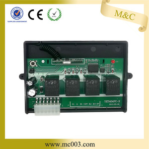 <span class=keywords><strong>YET404PC</strong></span> 12V/24V 315/433.92Mhz Contrôleur de porte automatique ABS 4 canaux avec récepteur inclus - Product Image 6
