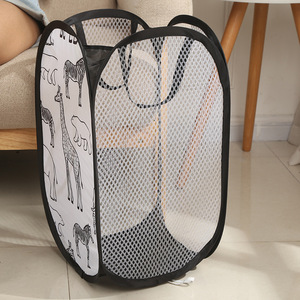 Panier à <span class=keywords><strong>linge</strong></span> pliable en maille imprimé dessin animé pliant <span class=keywords><strong>salle</strong></span> <span class=keywords><strong>de</strong></span> <span class=keywords><strong>bain</strong></span> organisateur <span class=keywords><strong>de</strong></span> vêtements sales paniers enfants jouets <span class=keywords><strong>rangement</strong></span> d'articles divers - Product Image 6