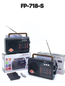 <span class=keywords><strong>Fp</strong></span>-718-s Bán Buôn AM FM Sw1-6 8 Ban Nhạc Đài Phát Thanh Cầm Tay Năng Lượng Mặt Trời Powered Loa Di Động - Product Image 3