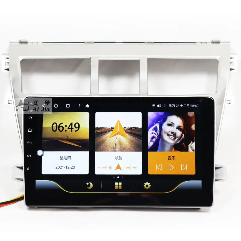 Aijia Android Car Stereo For TOYOTA YARIS VIOS 2008-2012 9 inch Headunit Universal Auto Radio GPS Navigation