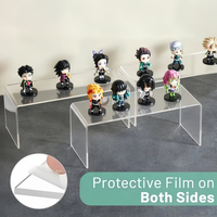 Présentoirs portables en acrylique, supports de présentation de 5 mm d'épaisseur, rehausseurs d'étagères pour parfums, jouets, cupcakes, haltères, figurines