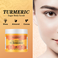 Gommage exfoliant pour le corps et le visage au sucre de curcuma jaune en gros, marque privée, avec hydratation, réduction des taches brunes et éclaircissement de la peau