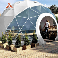 Dôme géodésique en PVC transparent Kawagebo Kamp (KK) 10M, tente de glamping igloo, maison de tente moderne, imperméable, pour événements en plein air en toutes saisons