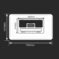 AC Inverter Pintar untuk Parkir, 12V 24V Tanpa Sikat, untuk Van dan Truk, Pendinginan 2400W, Daya 820W, Aliran Udara Sudut Lebar