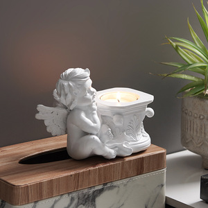 Statua in Resina Stile Retrò Europeo, Ornamento Angelo Bambina per Foto Natalizie e Matrimoniali, Tema Artistico - Product Image 2