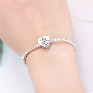 Bracelet perlé en cuivre blanc « I Love My Cat » en stock, design original, accessoire DIY unique et polyvalent pour femme - Product Image 6