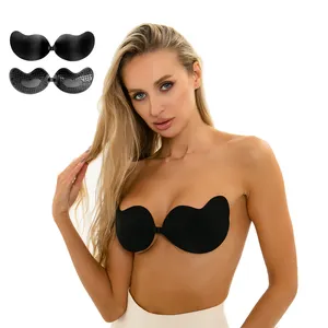 Sticky Bra Adhesive Bra For Women Ladies Backless Strapless Push Up Silicone Invisible Bra Lift Pasties Breast Nipple Covers