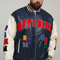 Veste de baseball en satin de haute qualité, fabricant de vestes bomber en cuir sur mesure pour hommes, broderie chenille, style universitaire, coupe ample.