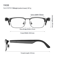 Nouveauté pour les lunettes : 30g, légères, portables toute la journée, lecture audio directionnelle, étanches IP54, appels à réduction de bruit