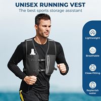 Gilet d'hydratation pour la course à pied avec sangles de poitrine réglables pour femmes et hommes, avec gourde souple de 500 ml