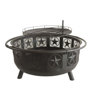 Poêle à bois d'extérieur de style moderne pour jardin, en acier noir, avec <span class=keywords><strong>insert</strong></span> de cheminée et grille de protection - Product Image 5