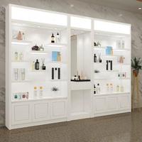 Vitrine de présentation en verre sur mesure de qualité supérieure, émaillée, multi-usages, pour produits de beauté, chaussures, sacs et rangement de salle de séjour