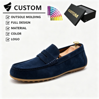 Mocassins Confortables en Cuir Véritable Faits Main pour Hommes – Chaussures Décontractées de Conduite pour Toutes Saisons et Trajets Urbains