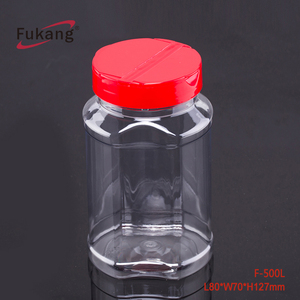 500 gram/500 ml Piazza PET Bottiglia di Spezie e <span class=keywords><strong>Contenitore</strong></span> <span class=keywords><strong>per</strong></span> <span class=keywords><strong>il</strong></span> <span class=keywords><strong>Sale</strong></span> - Product Image 4