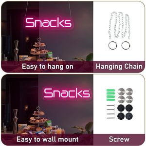 Snack letreros neon LED dimmable USB powered ambient <b>light</b> store <b>window</b> decoration <b>light</b> street indicator <b>light</b> landscape <b>light</b> - Product Image 3