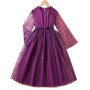 Robe pour enfants, mode transfrontalière, manches longues, couture en maille, <span class=keywords><strong>jupe</strong></span> à paillettes, style <span class=keywords><strong>fille</strong></span> de 8 à <span class=keywords><strong>12</strong></span> <span class=keywords><strong>ans</strong></span> - Product Image 5