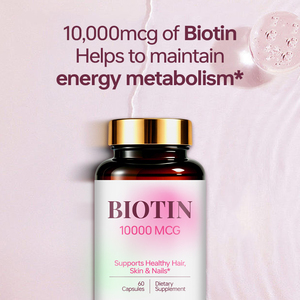 Capsules de biotine à haute puissance, formule personnalisée OEM, avec des ingrédients nutritionnels essentiels, capsules de biotine pour les <span class=keywords><strong>cheveux</strong></span>, la peau <span class=keywords><strong>et</strong></span> les ongles - Product Image 4