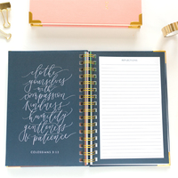 Journal biblique pour femmes cahier de prière personnalisé de qualité supérieure à reliure spirale en or journal biblique inspirant pour la prière chrétienne
