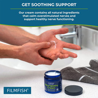 Crème pour neuropathie 4oz, extra forte, douce, non irritante, à base d'extraits végétaux naturels, soulagement des nerfs pour les mains, les pieds et les jambes, fabriquée aux États-Unis