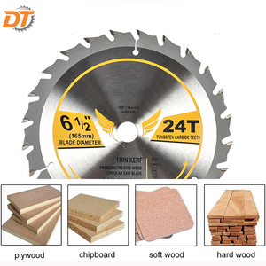 Lama per sega circolare DT da 6-1/2 pollici (24 denti) con albero da 5/8 pollici, denti TCT ATB/FT, per taglio rapido del legno - Product Image 5