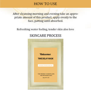 Masque à la vitamine <span class=keywords><strong>C</strong></span> en gros, haute teneur en vitamine <span class=keywords><strong>C</strong></span> active avec sérum à l'acide hyaluronique, masque facial hydratant raffermissant et éclaircissant - Product Image 6