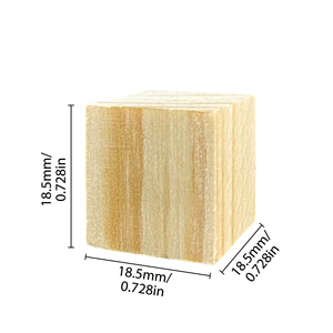 Manualidades de bricolaje estilo Arte Popular cubos de madera de pino natural sin terminar y bloques sólidos tacos de madera personalizados ecológicos - Product Image 2