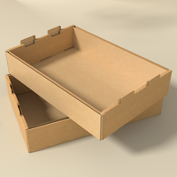 Boîte en papier personnalisée pour transport de fruits et légumes (bananes, piments, mangues, pommes, oranges, kiwis) – Robuste, recyclable et économique