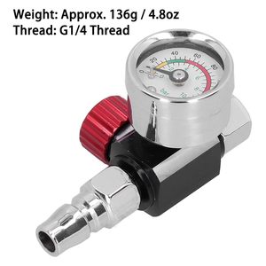 Vanne de régulation de pression d'air de précision avec jauge pour pistolets de pulvérisation et outils pneumatiques, alliage d'aluminium 1/4 "NPT 0-140 PSI - Product Image 3