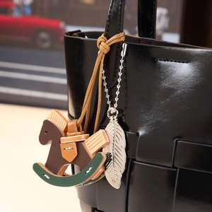 Borsa a secchiello intrecciata a tinta unita alla moda da donna, borsa a tracolla singola - Product Image 5