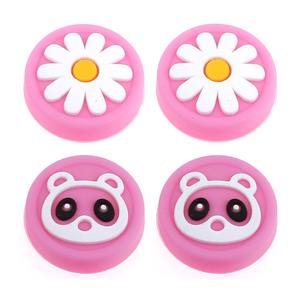 Coques de joystick analogiques pour manette Switch Lite OLED Joy-Con, motif <span class=keywords><strong>petit</strong></span> ours fleuri, avec grip pour pouce - Product Image 3