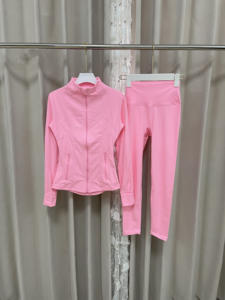 Ensemble <span class=keywords><strong>de</strong></span> yoga respirant et élégant pour <span class=keywords><strong>femme</strong></span>, 2 pièces, avec fermeture éclair, tenue <span class=keywords><strong>de</strong></span> <span class=keywords><strong>sport</strong></span> ajustée - Product Image 3