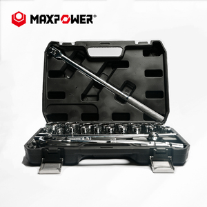 Maxpower 25pcs 1/2 "Ổ đĩ<span class=keywords><strong>a</strong></span> Ratchet xử lý cơ khí ổ cắm Bộ cơ khí Kit - Product Image 4