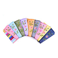 Dompet Tradisional Korea Tas Kain Sambungan Bambu Gaya Korea Bordir Berlian Multiwarna Tas Kecil Berlapis