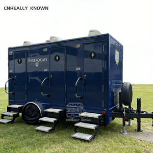 ห้องน้ำเคลื่อนที่แบบพกพาสำหรับงานอีเว้นท์ รถพ่วงห้องน้ำเคลื่อนที่ พร้อมสติ๊กเกอร์ตกแต่งเพื่อการส่งเสริมแบรนด์ สำหรับแคมเปญการตลาดกลางแจ้ง - Product Image 4