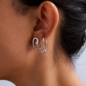 Geometric Stud Earrings Stainless Steel Paperclip Design For Women Everyday Wear - Product Image 4