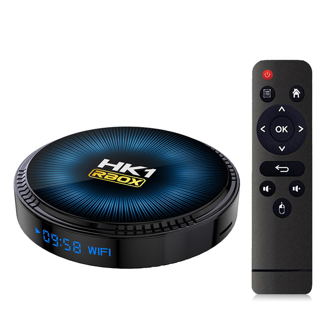 Android 11.0 HD 4K HDR TV Box 4GB RAM 64GB ROM HK1Android TV Box Amlogic 2.4G/5.8GHz WiFi Smart Android TV Box
