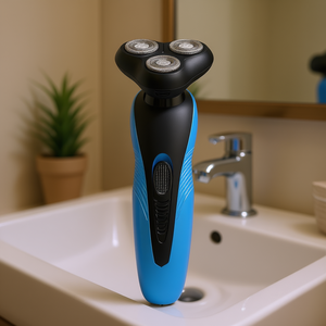 Rasoir électrique 3 en 1 avec têtes pivotantes à triple lame, batterie rechargeable, étanche IPX7, pour la coupe des poils de la barbe, du nez et des oreilles. - Product Image 2