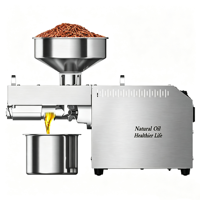 Machine d'extraction d'huile en acier inoxydable 6 kg/h, idéale pour un usage domestique et facile à utiliser comme presse à huile d'arachide et de sésame