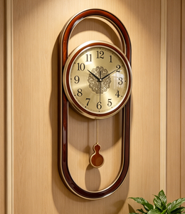 Reloj de Pared de Aluminio con Forma Simétrica de Estilo Europeo, Decoración de Pared de Lujo para el Hogar - Product Image 1