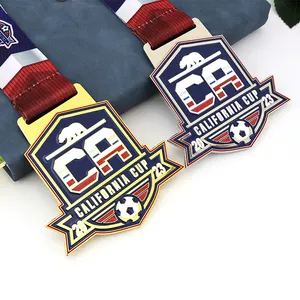Football Factory Cheap Custom Design Soccer Football 3D Metal Medal
