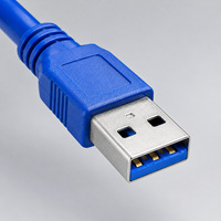 Kabel Data USB 3.0 a Male ke a Male Konduktor Tembaga PVC untuk Transfer Data Enclosure Hard Disk Panjang Dapat Disesuaikan