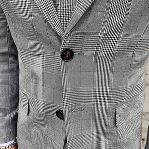 Completo da uomo <span class=keywords><strong>gilet</strong></span> pantaloni Boutique Fashion Classic Plaid abito da ufficio da uomo abito da sposa da <span class=keywords><strong>sposo</strong></span> - Product Image 6
