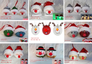 Chapeau de Père Noël en tricot personnalisable avec breloque boule - Pendentif décoratif de Noël pour l'affichage de cadeaux de Noël en magasin de détail - Product Image 4