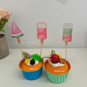 DAMAI - Juego de Vajilla Desechable de Papel para Fiestas Infantiles, Platos, Vasos, Servilletas, con Artículos para Fiestas de Helados - Product Image 6
