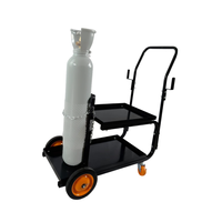 Chariot de soudage industriel pliable en acier à quatre roues durable avec cadre pour outils et soudage, service OEM disponible