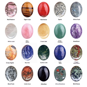 Pierre d'Agate Naturelle Brute Ovale en Gros, <span class=keywords><strong>Semi</strong></span>-Précieuse, Traitée Thermiquement, pour Compresse Chaude Énergétique et Huiles Essentielles de Spa - Product Image 2
