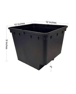 Quadrato nero di Plastica Bato Benna Olandese per Giardinaggio Serra Idroponica Sistema di Irrigazione - Product Image 1