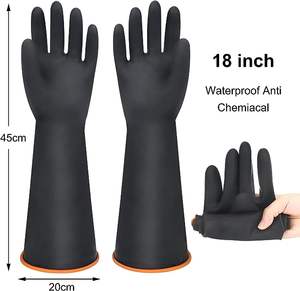 Vente à <span class=keywords><strong>chaud</strong></span> du fournisseur Alibaba Taille XL Gants de travail de sécurité Gants industriels en latex antidérapants Caractéristiques confortables Noir Orange - Product Image 5