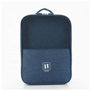 Respetuoso del medio ambiente de la zapatilla de deporte bolsa portátil impermeable a prueba de polvo de malla de ahorro de espacio de almacenamiento de titular de colgando organizador de zapatos - Product Image 2