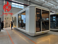 Maison capsule spatiale moderne préfabriquée pratique en promotion avec structure en conteneur d'acier pour chambre d'hôtel et usage de magasin mobile